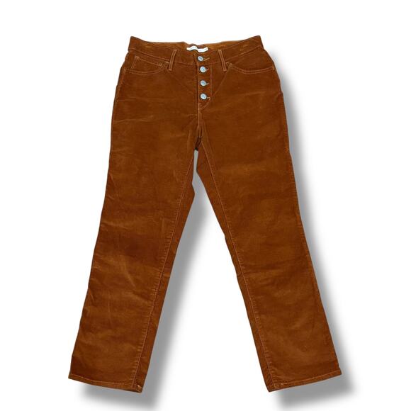 Levi's 724 High Rise Straight Corduroy Pants Brown Size 28 - Picture 1 of 8